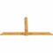 Ekena Millwork Eugene Rough Sawn Timber Gable Bracket, Western Red Cedar, 96"W x 48"H x 2"D x 6"F, 12/12 Pitch GBW096X48X0206EUG00RWR - alternate 4